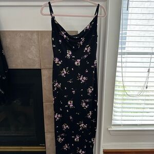 Floral Black Dress